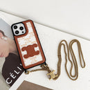 CE Gold Chain Leather iPhone 16 Case