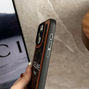 CE Gold Chain Leather iPhone 16 Case