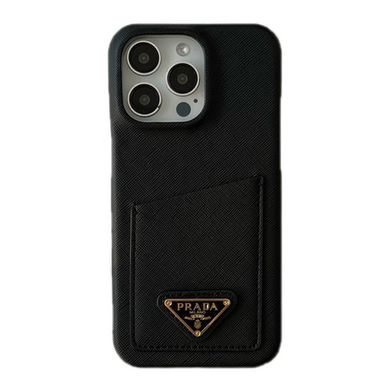 Pra Black & White Card Bag iPhone 16 Case