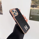 Herm Diamond Logo Rose Gold iPhone Case