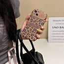 CD Brown Color Leather iPhone Case