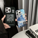 Stone Black & Blue iPhone Case