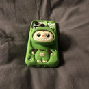 Cute Cartoon Labubu Zimomo Silicone with Stand | Brown/Pink - iPhone Case