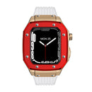 Luxury Rubber Stainless Steel Cover for Apple iWatch Series