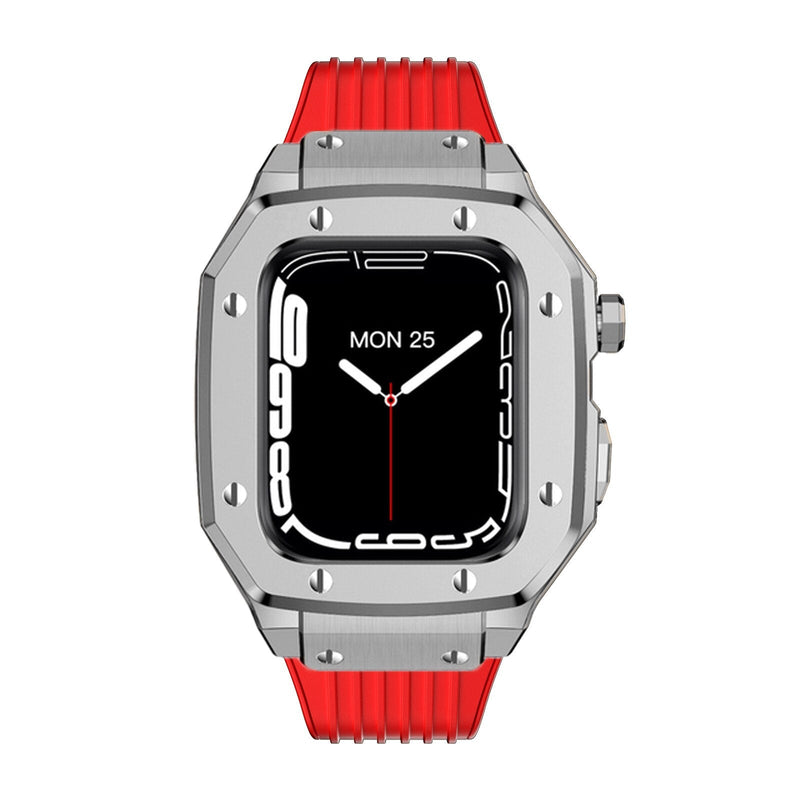 Luxury Rubber Stainless Steel Cover for Apple iWatch Series