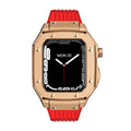 Luxury Rubber Stainless Steel Cover for Apple iWatch Series