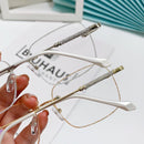 WOMEN'S LARGE FRAME DIAMOND RIMLESS ANTI-BLUE LIGHT PRESBYOPIA GLASSES